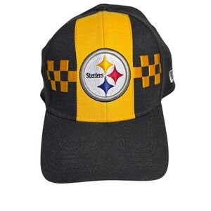 New Era Pittsburgh Steelers 39THIRTY Flex Hat NFL 100 Sideline Black Gold Cap